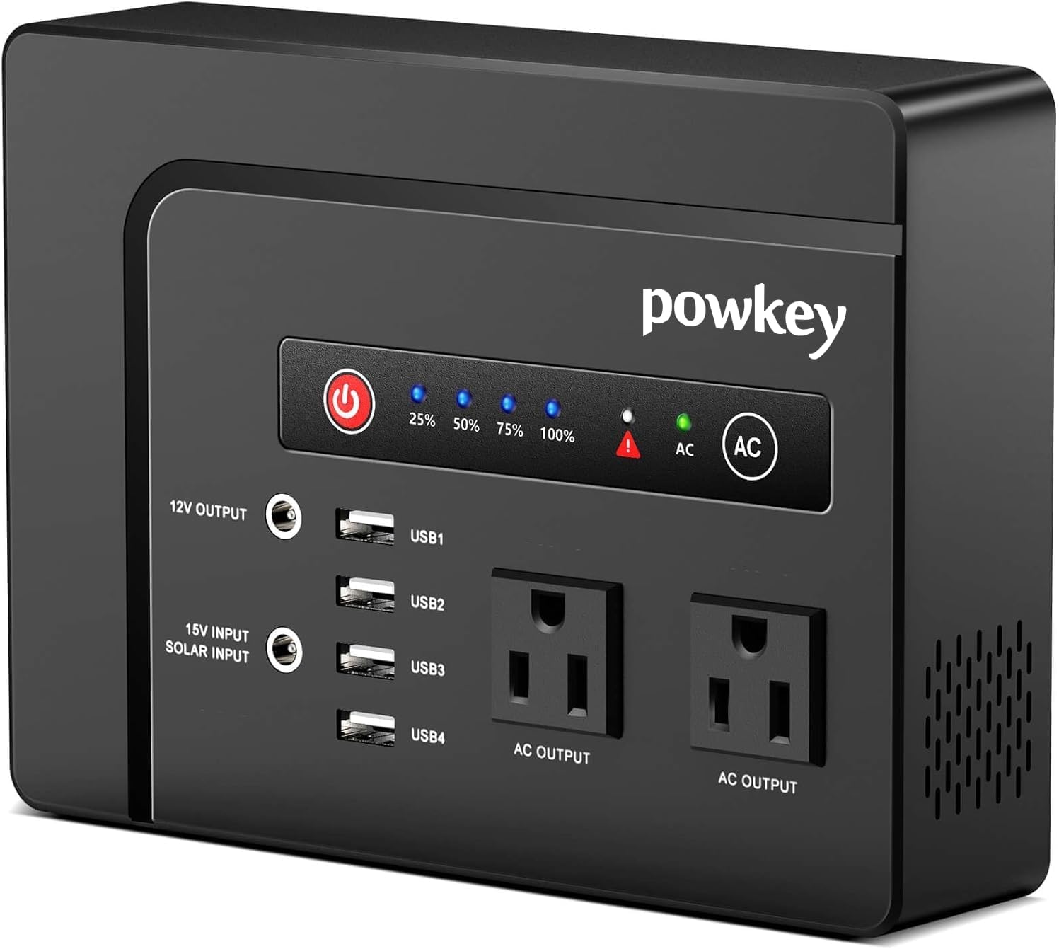 powkey 200W Portable Power Bank with AC Outlet 120V, 146Wh Power Station | Rechargeable Backup Lithium Battery Powered, Pure Sine Wave AC Outlet for Outdoor RV Trip Travel Home Office Emergency