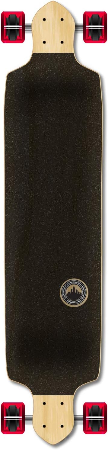 Drop Down Longboard Complete Cruiser 41.25" x 10" w/Premium Black Grip Tape, Heavy Duty Aluminum Alloy Truck, 71mm Longboard Wheels, and ABEC-9 Bearings