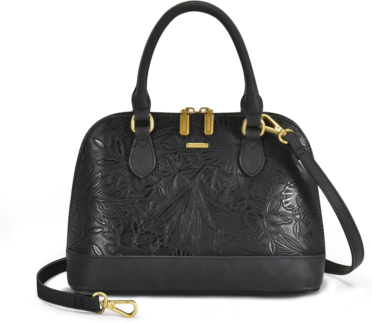 LOVEVOOK Purse for Women, Crossbody Dome Satchel Handbag with Double Zip