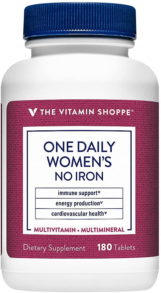 The Vitamin Shoppe Once Daily Women's Multivitamin with No Iron | 2, 000IU Vitamin D3, Multi-Mineral Supplement | Supports Energy Production
