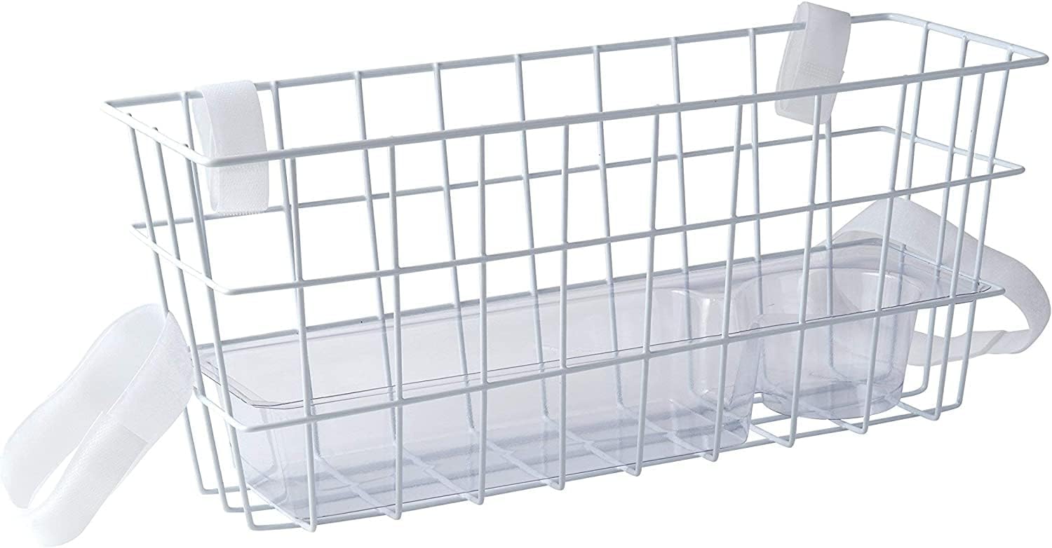 HealthSmart Durable Walker Accessories Basket For Walker | No Tools Needed | Secure Cup Holder & Tray | Walker Accessories Bag - Easy Installation