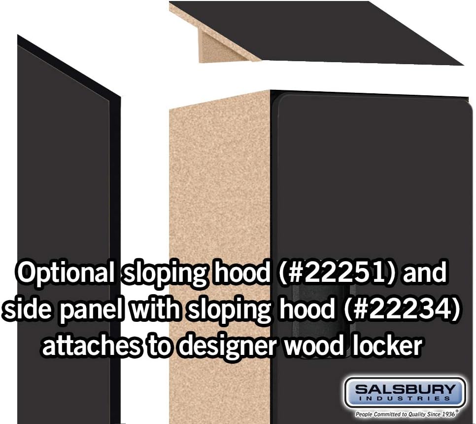 Salsbury Industries 2-Tier S-Style Extra Wide Designer Wood Locker with One Wide Storage Unit, 6-Feet High by 18-Inch Deep, Mahogany