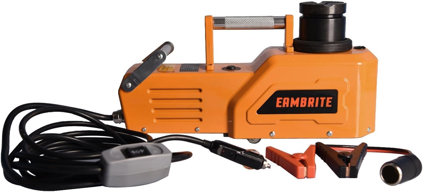 EAMBRITE 12V DC Heavy Duty 15 Ton 33000lbs Hydraulic Car Floor Jack with LED Light Electric Car Jack for SUV and RV, Trucks, Sedan, Van