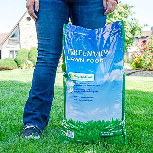 GreenView Lawn Food 48 lb. Bag, Covers 15,000 sq. ft. | 22-0-4 NPK formula - Restores soil nutrients - 8 weeks continuous feeding