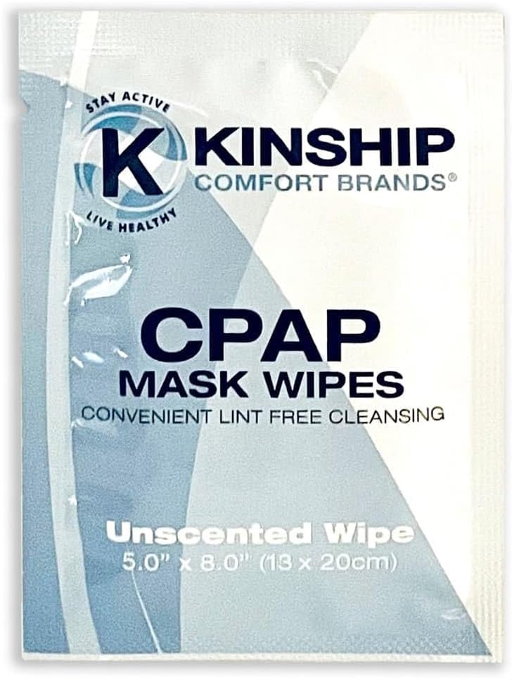 Travel CPAP Mask Cleaning Wipes, Towelettes, Unscented and Lint Free Cleanser to Clean Filters, Tubes and BIPAP Machines, Individually Wrapped,