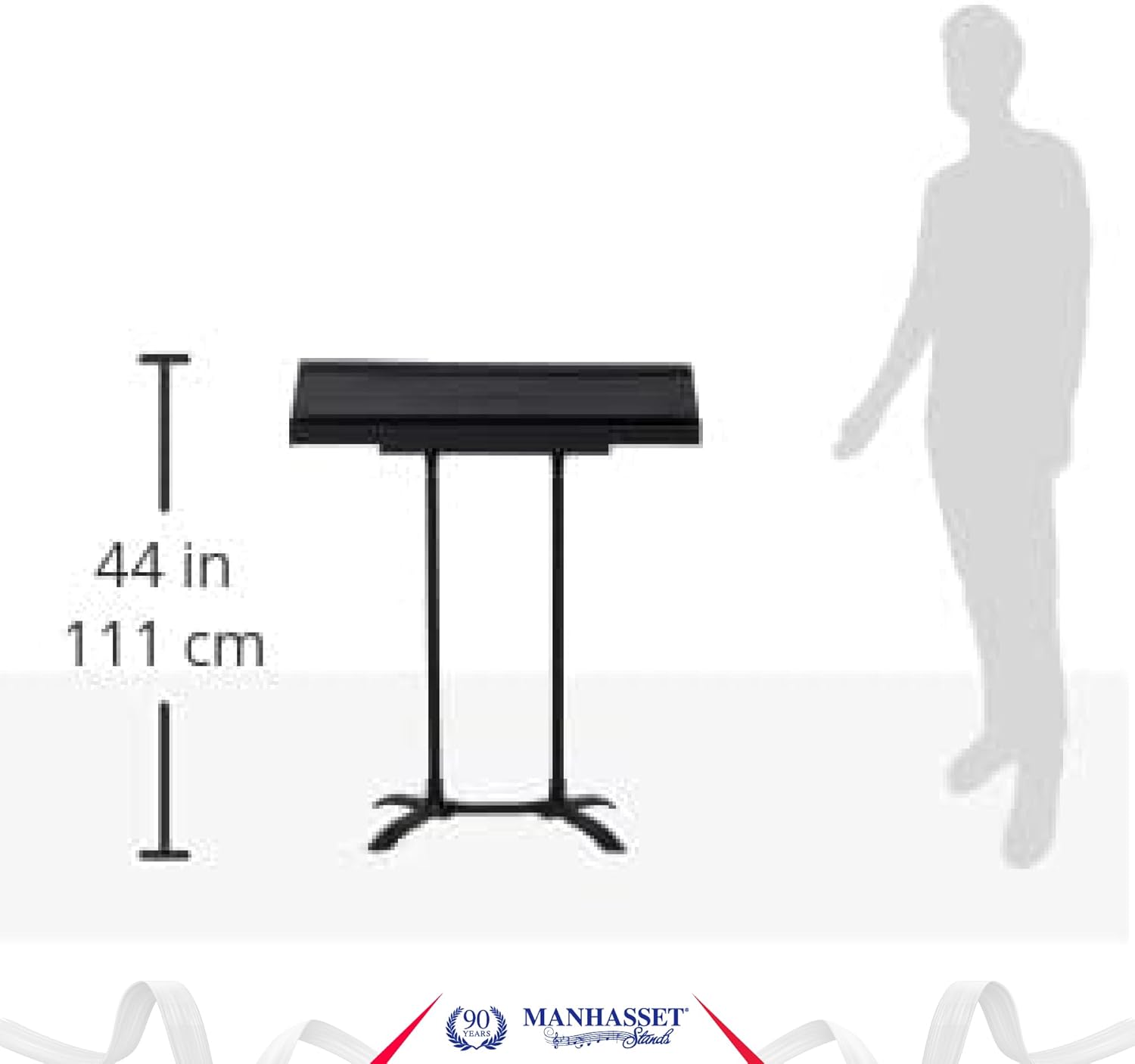 Manhasset 5401 Regal Conductor's Music Stand | Wide Conductor's Desk, Adjustable Height, Orchestra, Choir, Band, Rehearsal