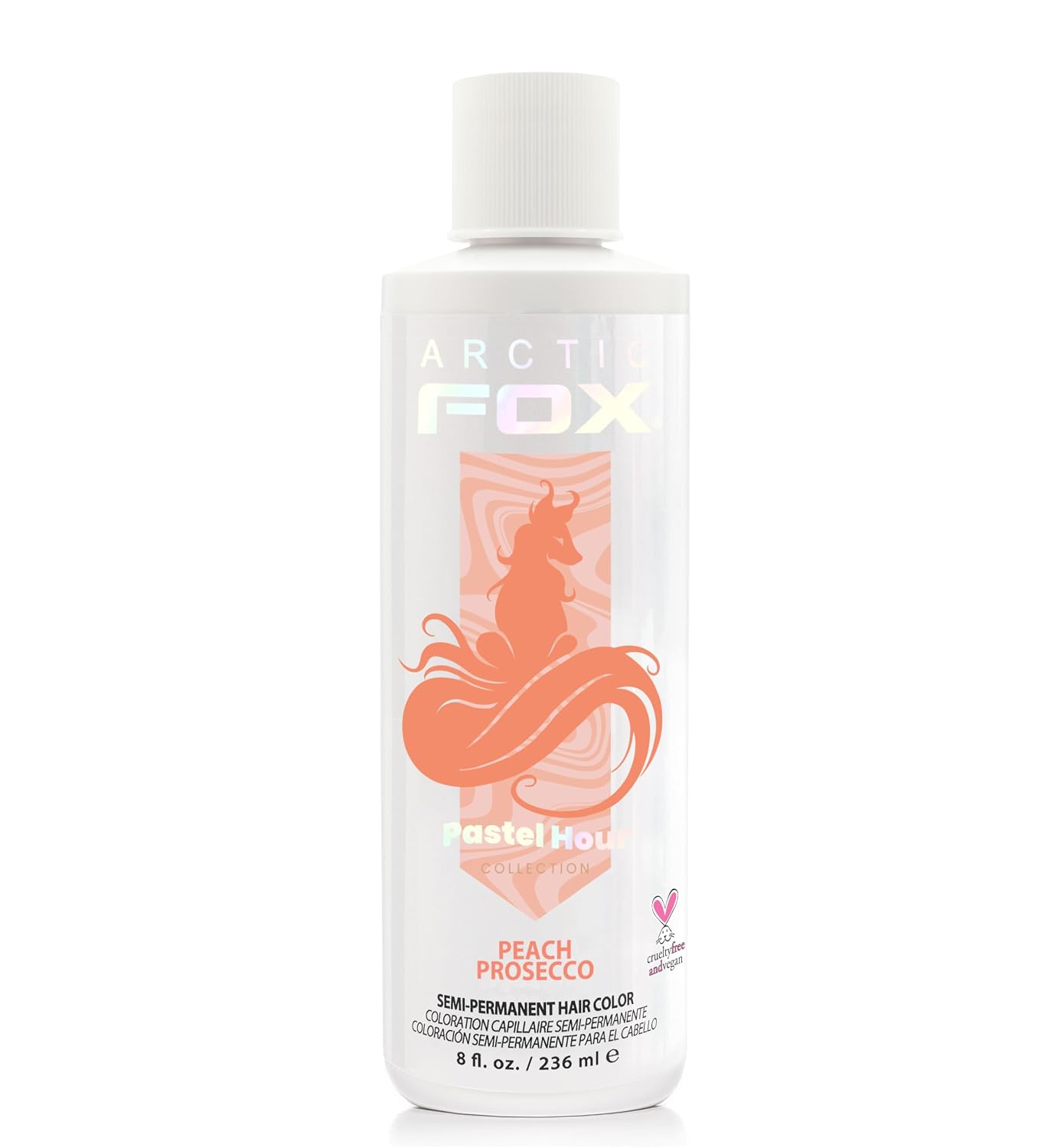 ARCTIC FOX Virgin Pink Semi-Permanent Hair Color - Vegan - 4 fl oz | Vivid and Vibrant, Cruelty Free, Ammonia Free, Peroxide Free, , Cream Formula