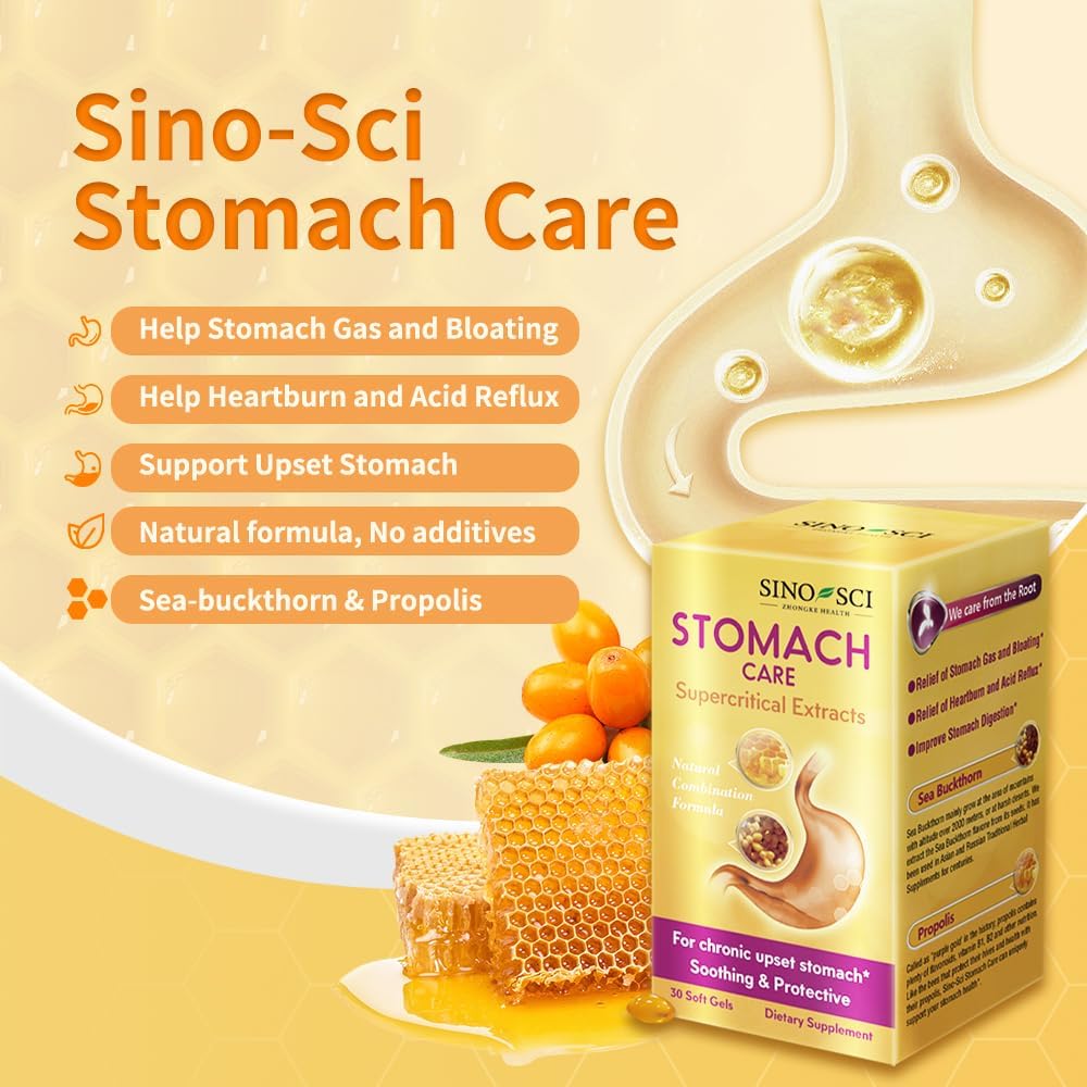 Stomach Care – Helps Reduce Gas & Bloating, Supports Healthy Digestion and Digestive Comfort, 30 Capsules