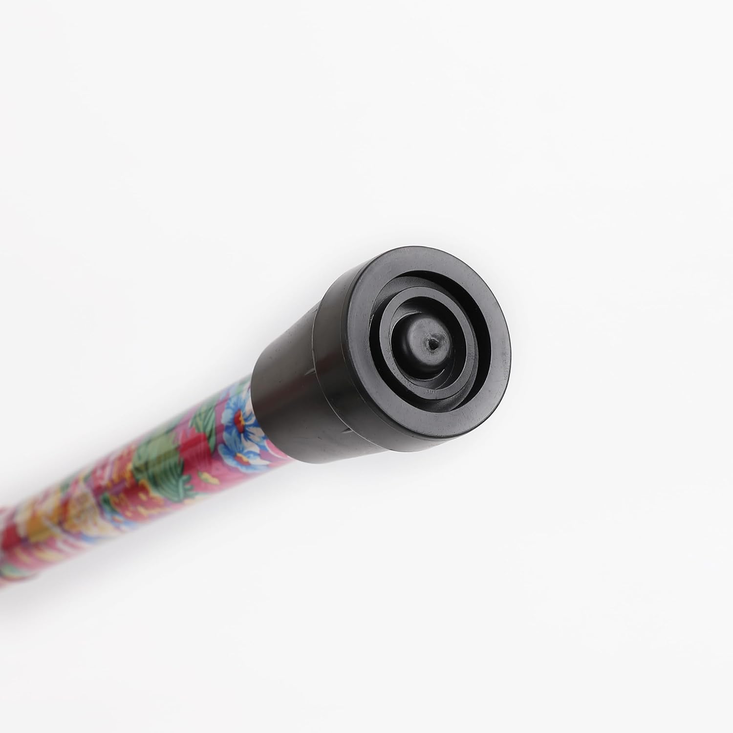 Folding Lightweight Walking Stick - Adjustable Aluminum Metal Collapsible Travel Cane with Non-Slip Rubber Base