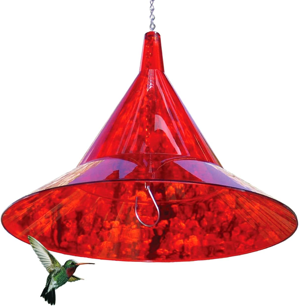 Squirrel Baffle - for Outside Bird House and Feeder Pole - Premium Large 17” Dome - by Arundale Made in USA (Crystal Clear)