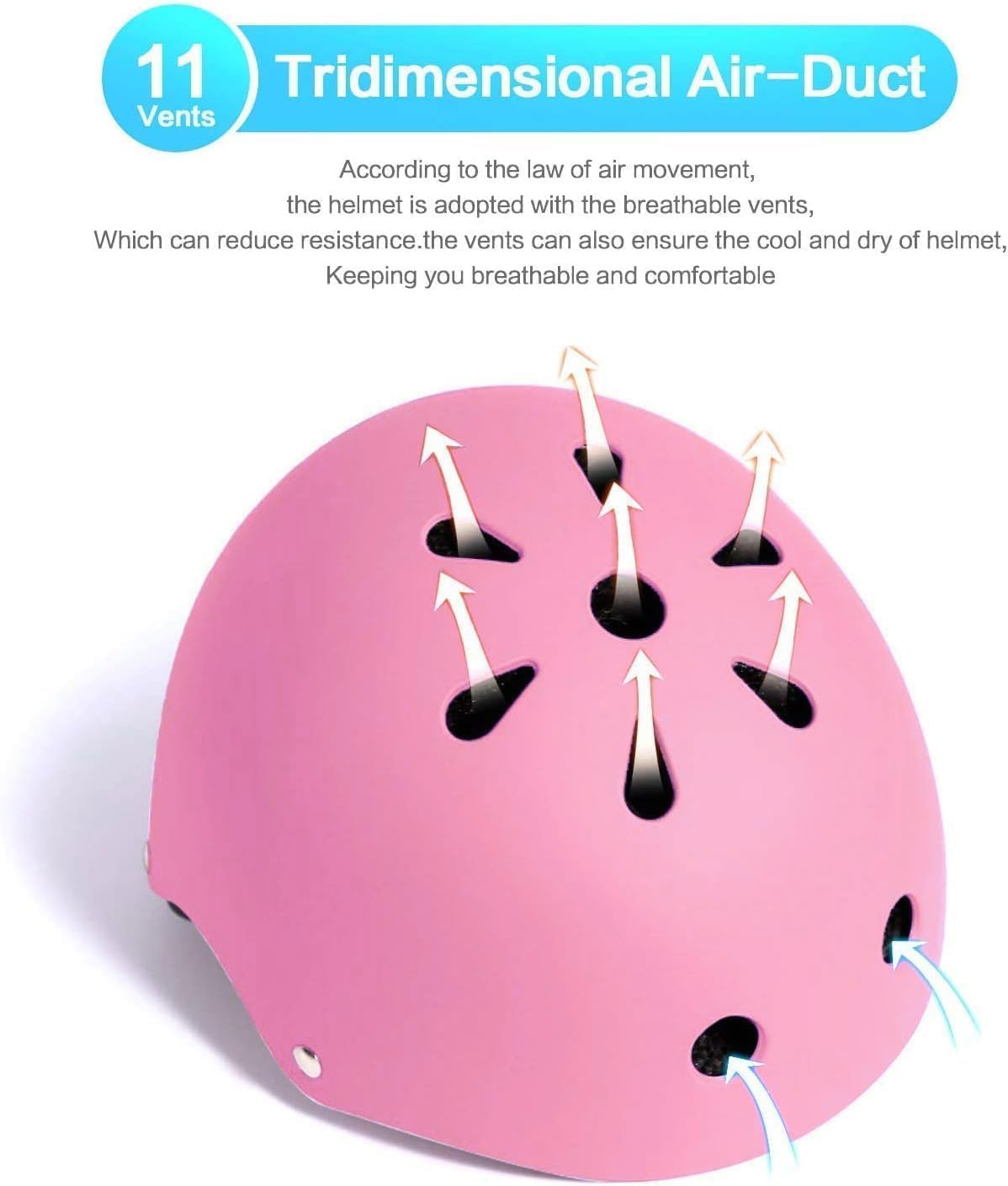 Color Gradient Adjustable Kids Bike Helmet Toddler Helmets for 3-5-8-14 Years Kids Girls Boys Youth Bicycle Helmet for Scooter Balance Bike Roller
