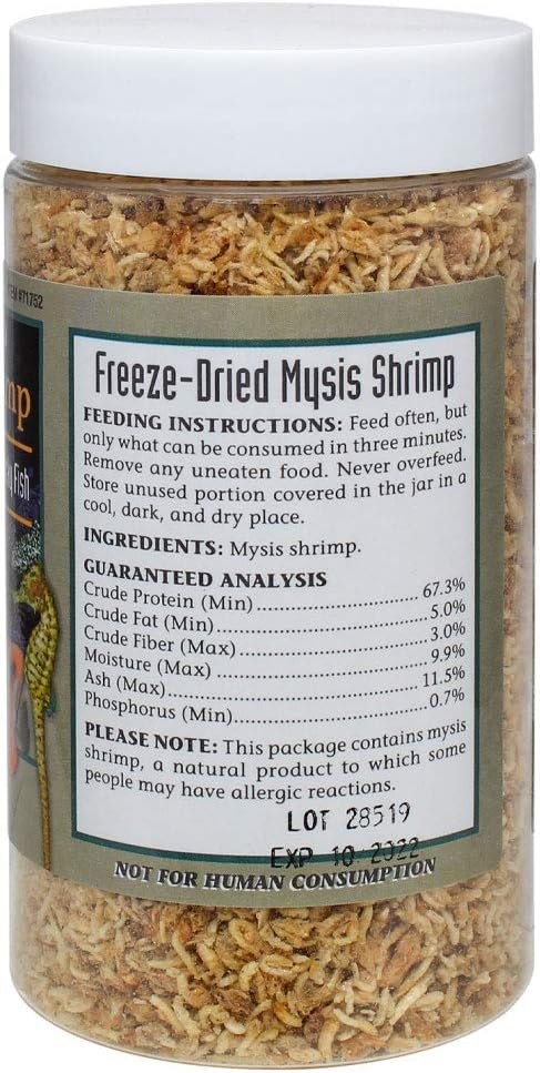 San Francisco Bay Brand Freeze-Dried Mysis Shrimp - Premium Fish Food for Live Fish, Shrimp Food