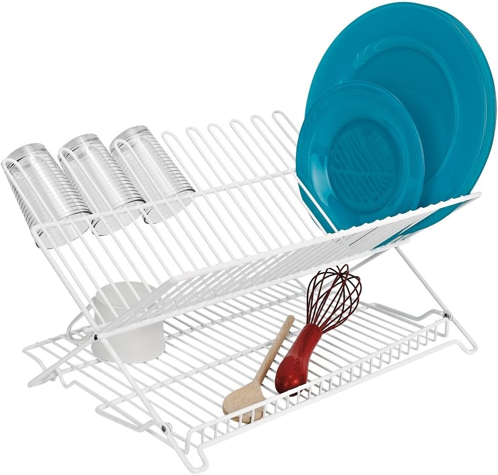 Better Houseware Large Folding Dish Drying Rack Space-Saving Dish Rack for Kitchen Counter Versatile Dish Racks Folding Design for Extra Drying Space