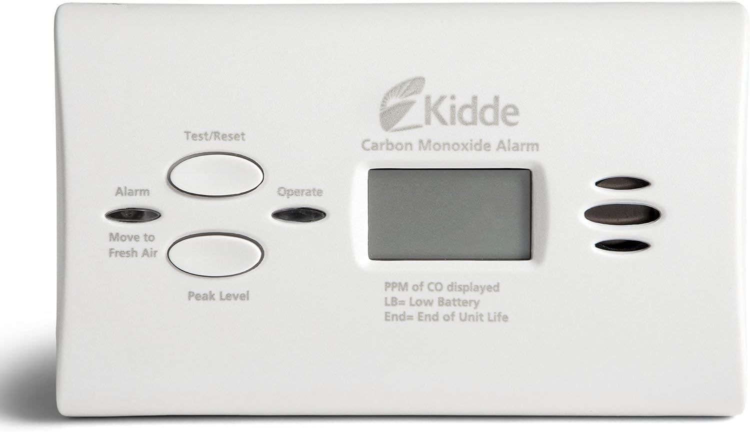 Kidde Carbon Monoxide Detector, AA Battery Powered CO Alarm with LEDs, Test-Reset Button, Low Battery Indicator, Portable