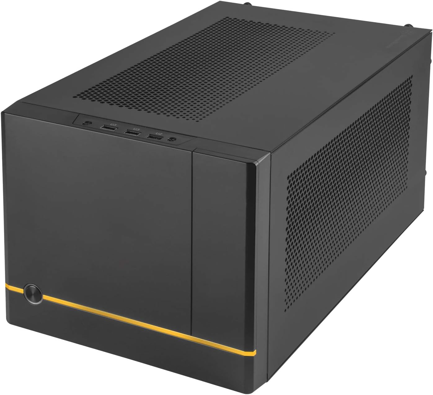 Silverstone Technology SUGO 14, SG14, Black, Mini-ITX Cube Chassis, Supports 3 Slot Full Length GPUs/ATX PSU / 240mm AIO, 4 Removable Panels