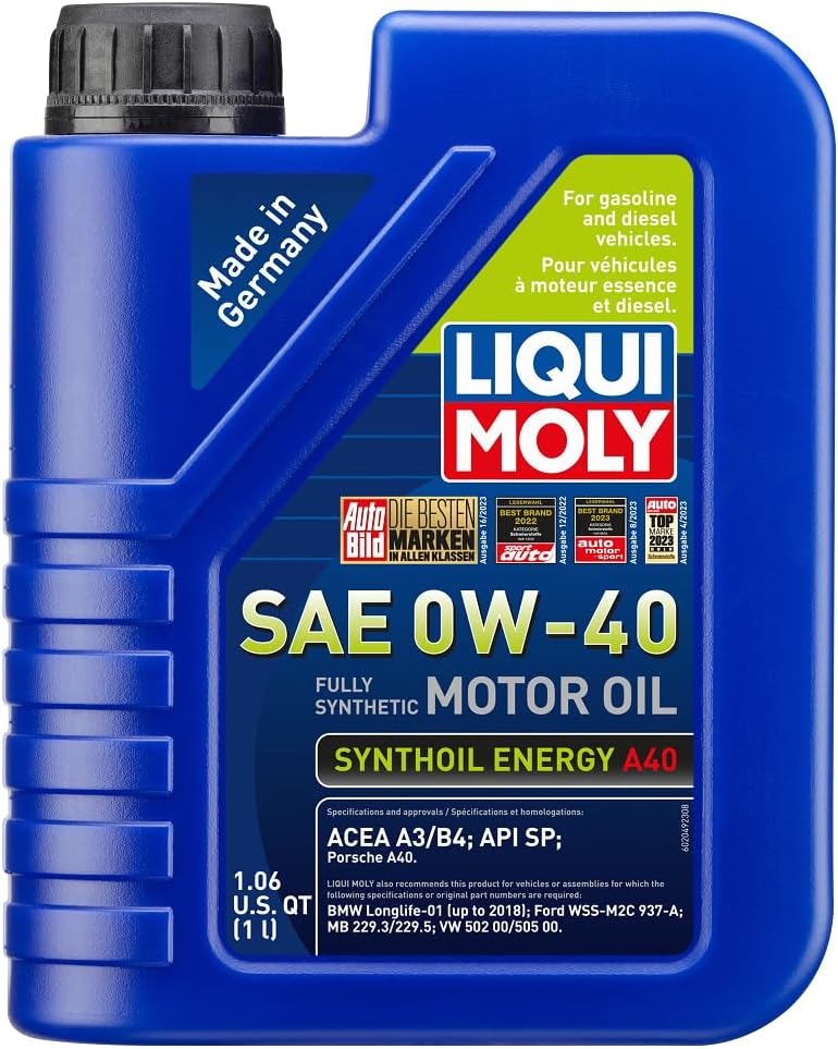 LIQUI MOLY Synthoil Energy A40 SAE 0W-40 | 1 L | Fully synthetic engine oil | SKU: 2049
