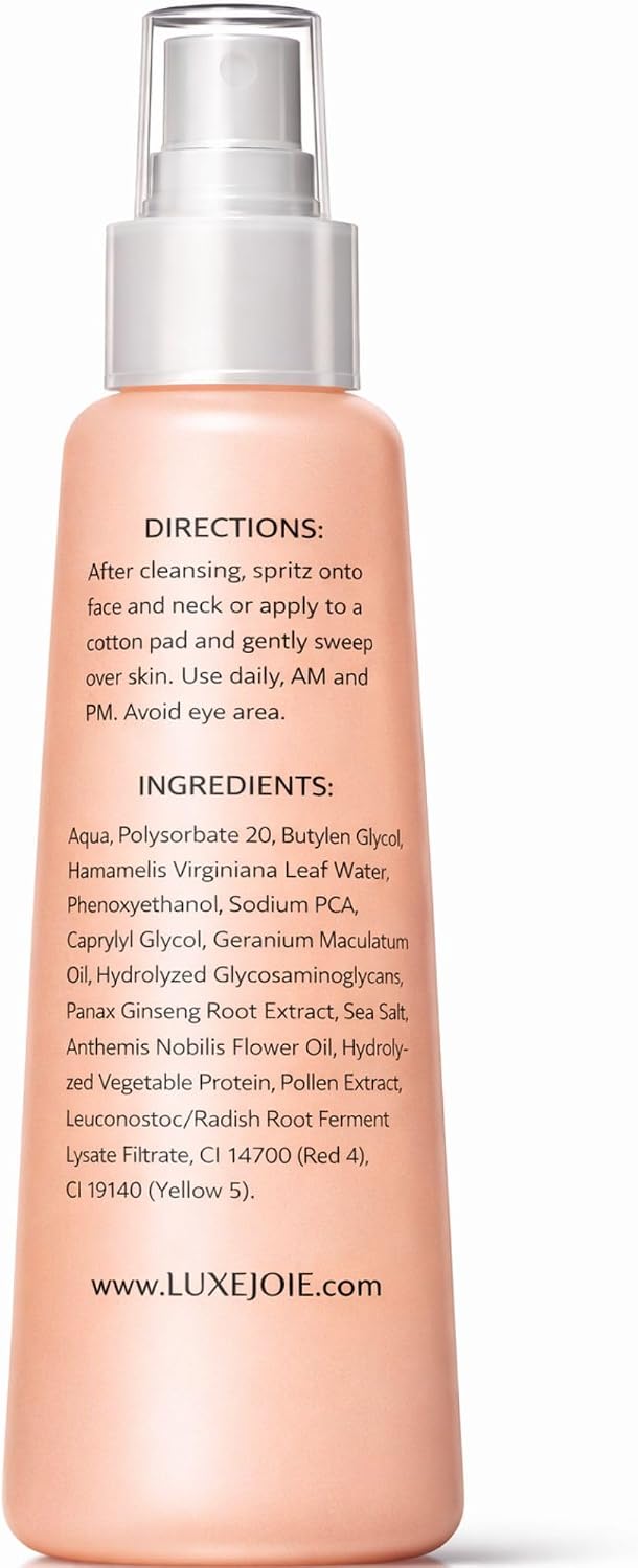 Ginseng Mineral Toner - Witch Hazel Toner Mist with Ginseng – Hydrating Facial Toner Spray for Sensitive Skin – for Oily