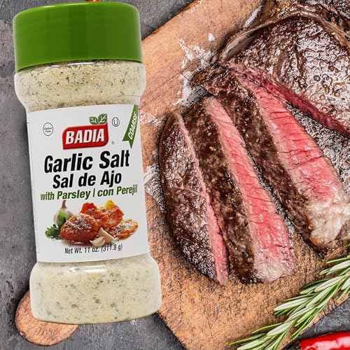 Badia Garlic Salt with Parsley 11 oz – Savory Blend with Bold Garlic Flavor, Salt & Bright Herb Finish