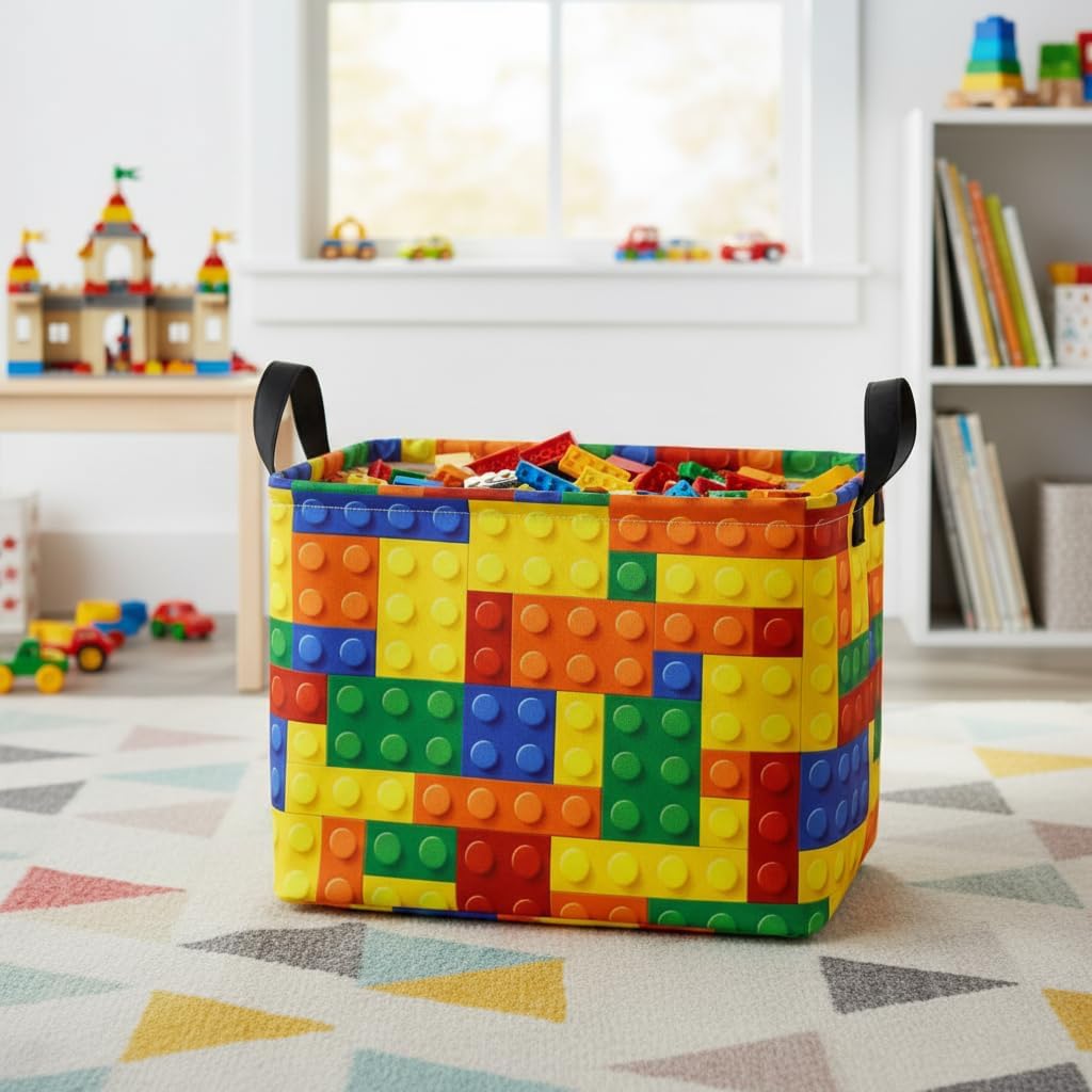 MAIZMZ Rectangular Storage Basket Collapsible Organizer Bin Waterproof Toy Box for Organizing Home/Dorm/Kitchen/Pet/Office/Closet/Shelf/Gift Baskets