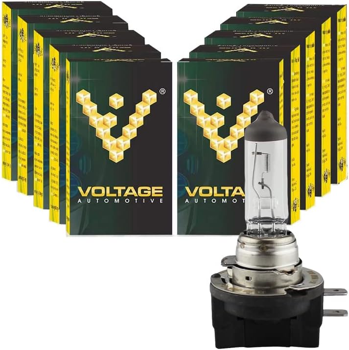Voltage Automotive H11 Halogen Bulb (10 Pack) - Standard Replacement For High Beam Low Beam Driving Fog Light