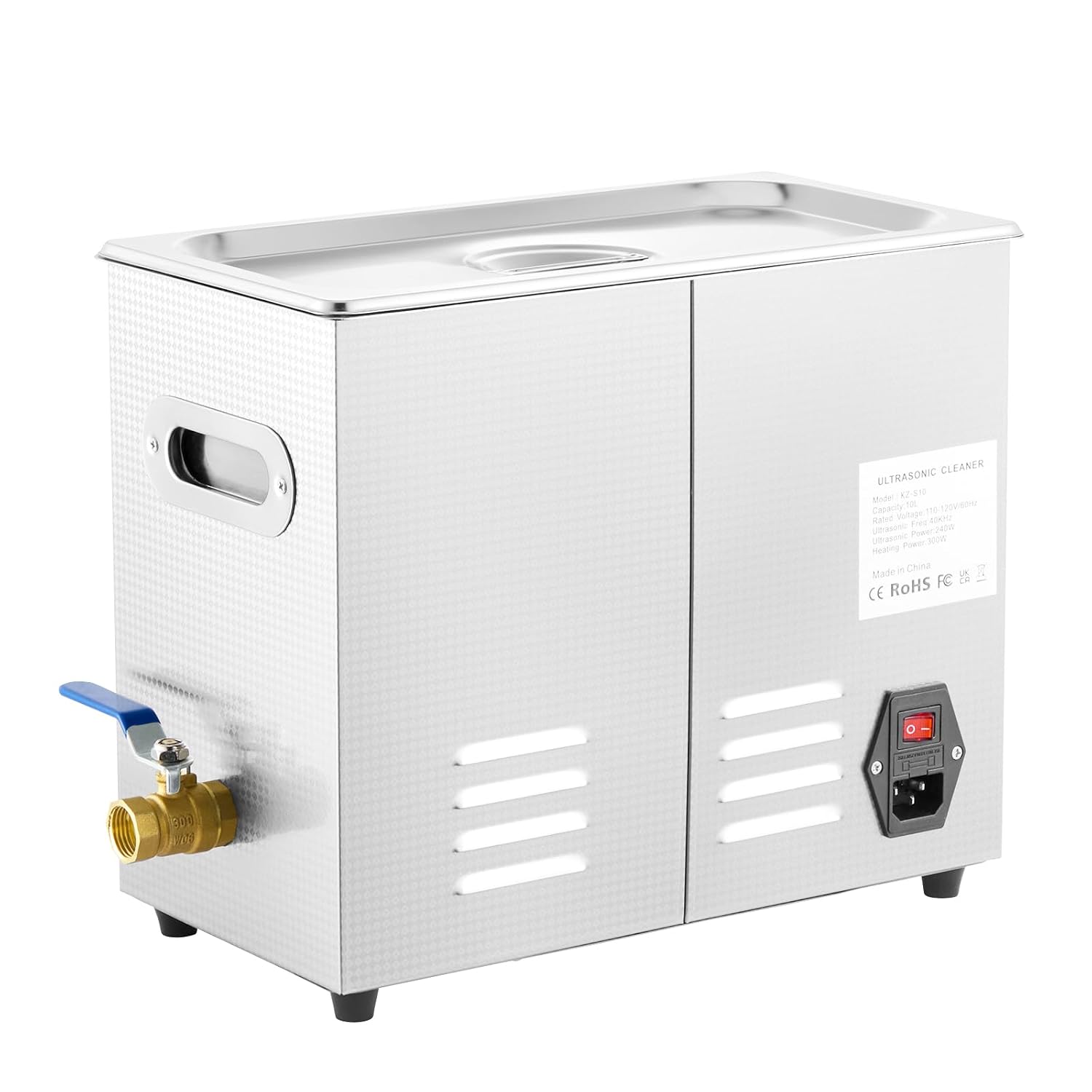 VEVOR 6L Commercial Sonic Cleaner, 40kHz Professional Cleaning Machine with Digital Timer & Heater, 110V - Ideal for Watches, Instruments, and Industrial Parts, FCC/CE/RoHS Certified | with Digital Timer and Heater, 110V, for Watch, Instruments, and Indu…