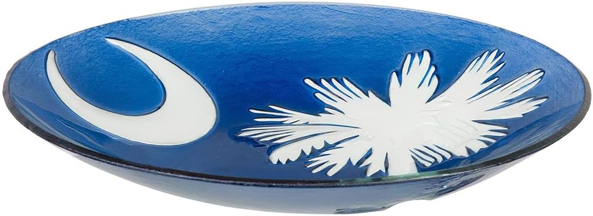 Evergreen Garden South Carolina State Outdoor Safe 18-inch Glass Bird Bath Bowl