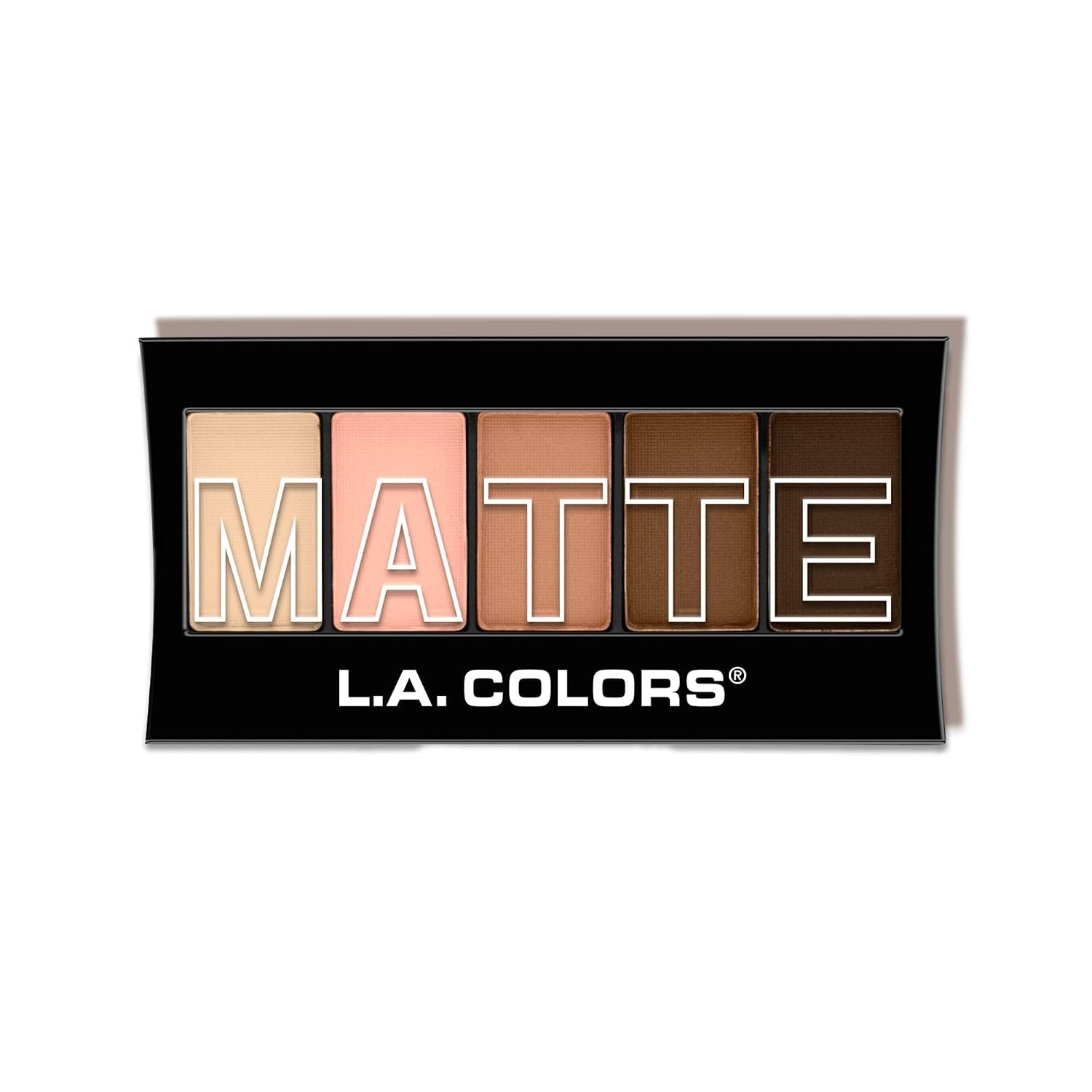 L.A. COLORS 5 Color Matte Eyeshadow, Tan Khaki CEM478