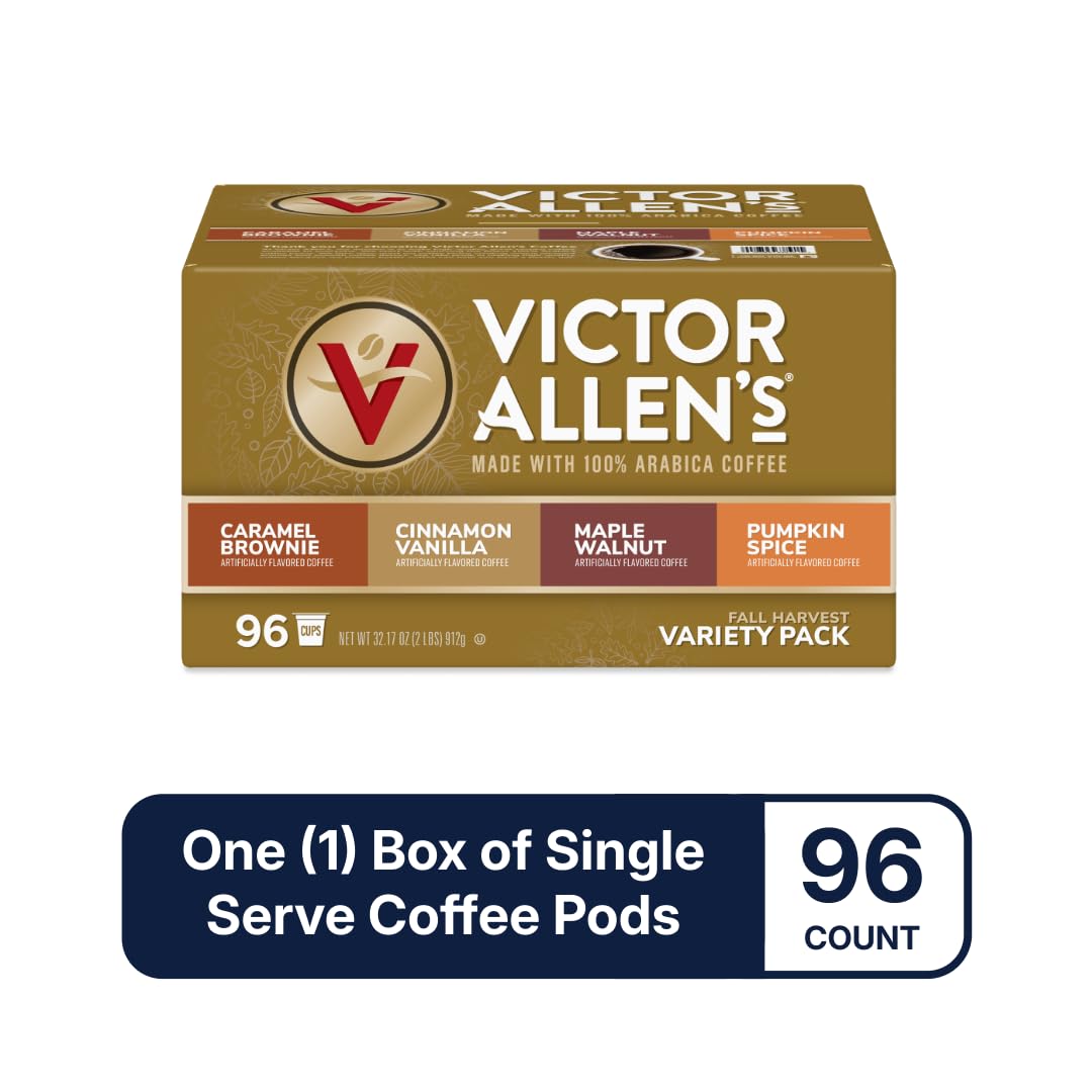 Flavored & Unflavored Coffee Variety Pack for K-Cup® Keurig 2.0® Brewers, 96 Count Victor Allen’s Coffee® Single Serve Coffee Pods
