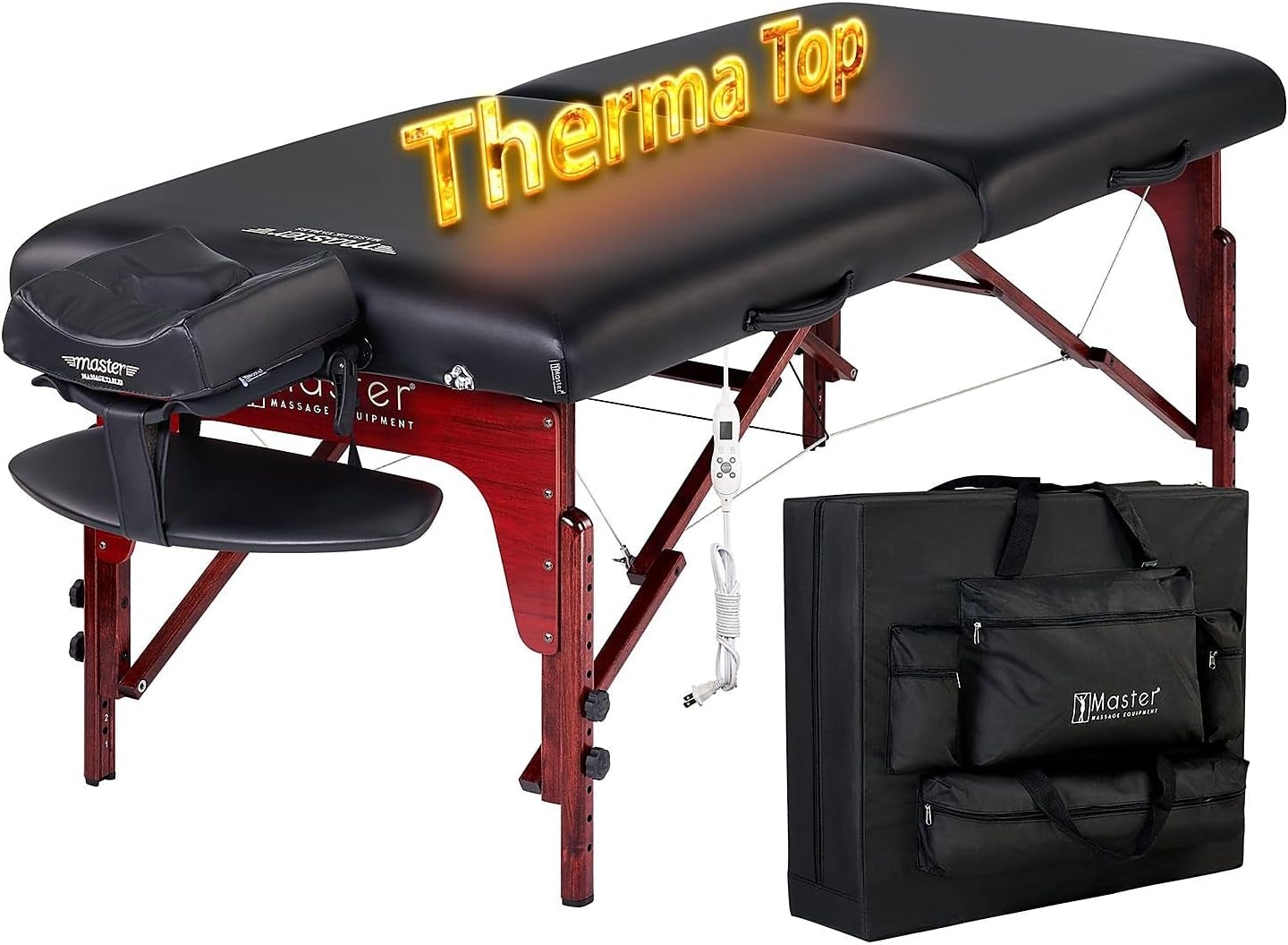 31" Montclair ThermaTop™ Master Massage Portable Massage Table with Memory Foam, Reiki Panels