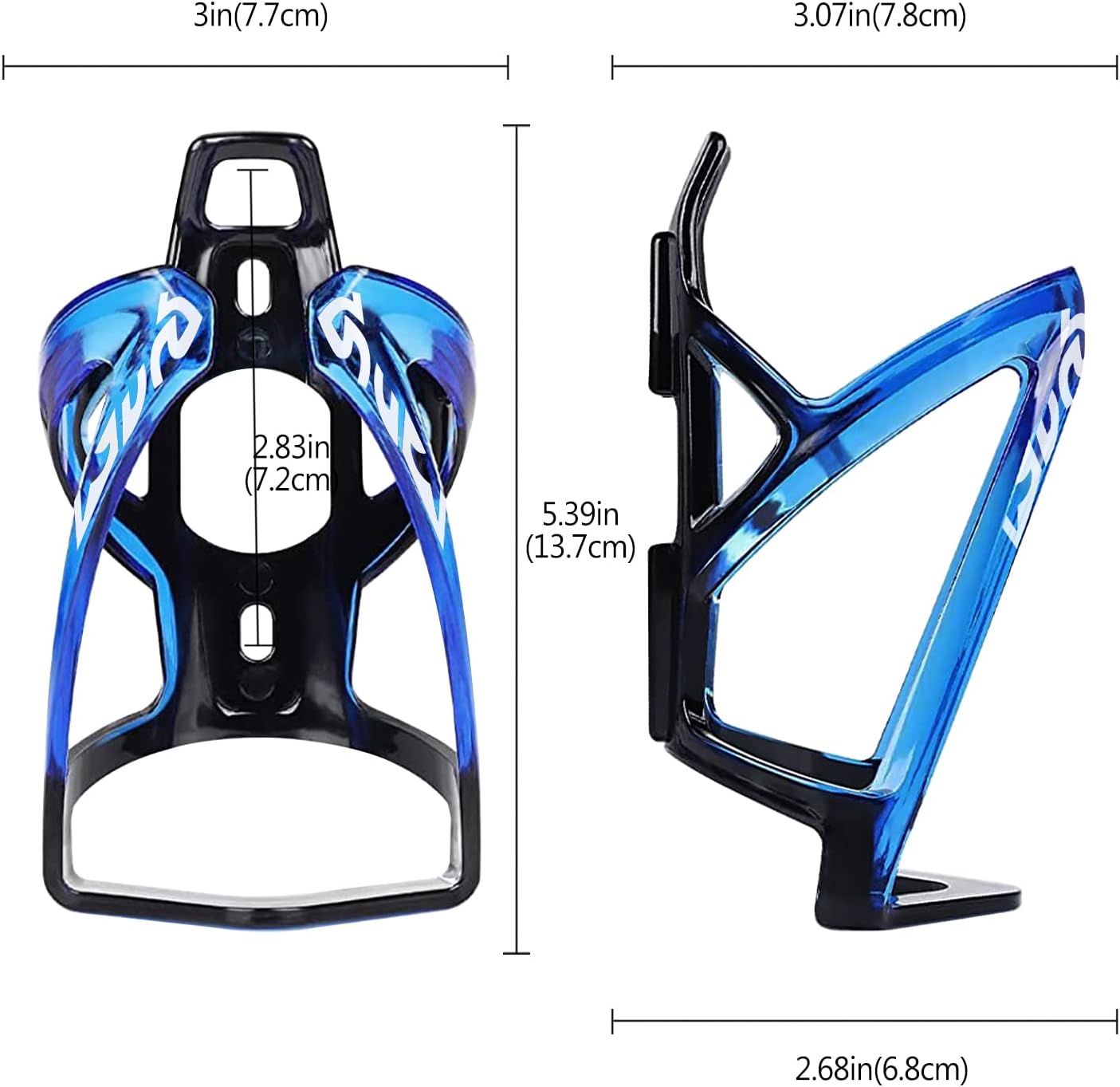 Suruid Bike Water Bottle Cage Ultra-Light Bicycle Bottle Holder Universal Bike Cup Holder Rack for Bicycle, Cycling, MTB, Road/Mountain Bikes 2 Pack - Black