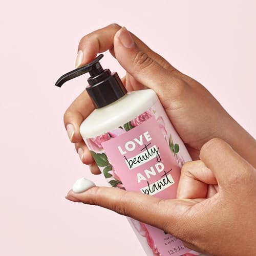 Love Beauty and Planet Delicious Glow Body Lotion Murumuru Butter & Rose for Soft, Glowing Skin Natural Ingredients, Plant-Based Moisturizers, Vegan, Cruelty-Free 13.5 oz | Glowing Skin Natural Ingredients, Plant-Based Moisturizers, Cruelty-Free 13.5 oz