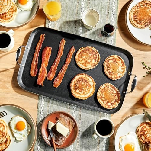 HexClad 12" Hybrid Nonstick Griddle Pan, BBQ, Dishwasher and Oven Safe