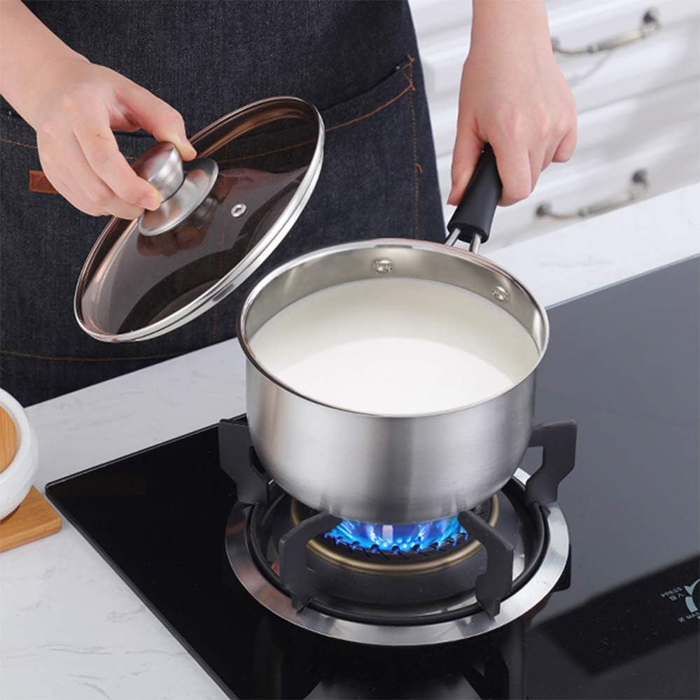 P&P CHEF 1 Quart Sauce Pan With Lid, Small Pot Saucepan, 1 Pc