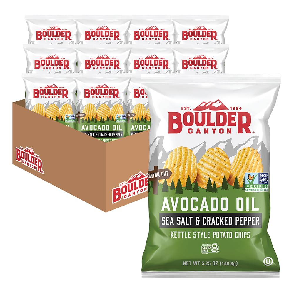 Boulder Canyon Avocado Oil Sea Salt Potato Chips 6 Count, 1.25 OZ