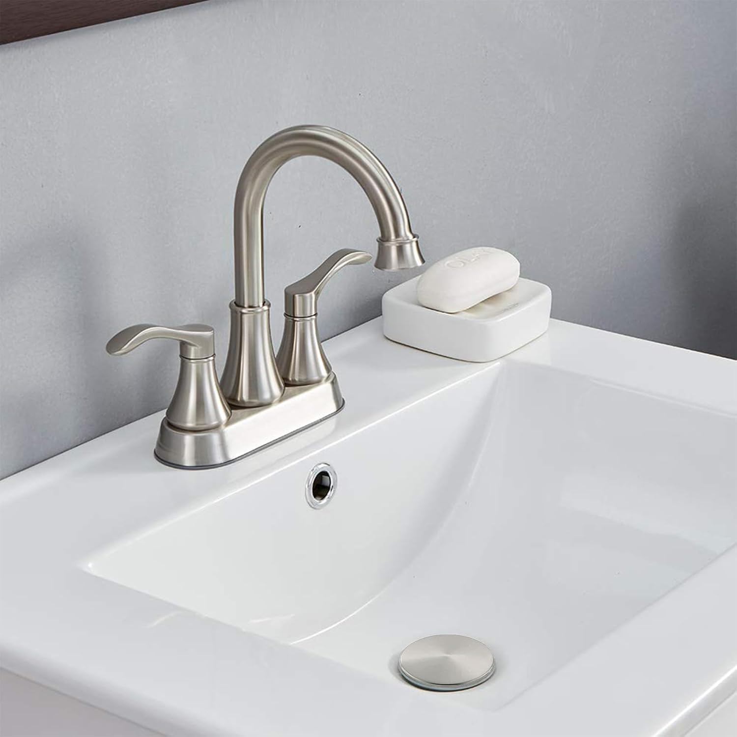 Bathroom Faucet,4 Inch Centerset 2 Handle High-Arc,Oil Rubbed Bronze