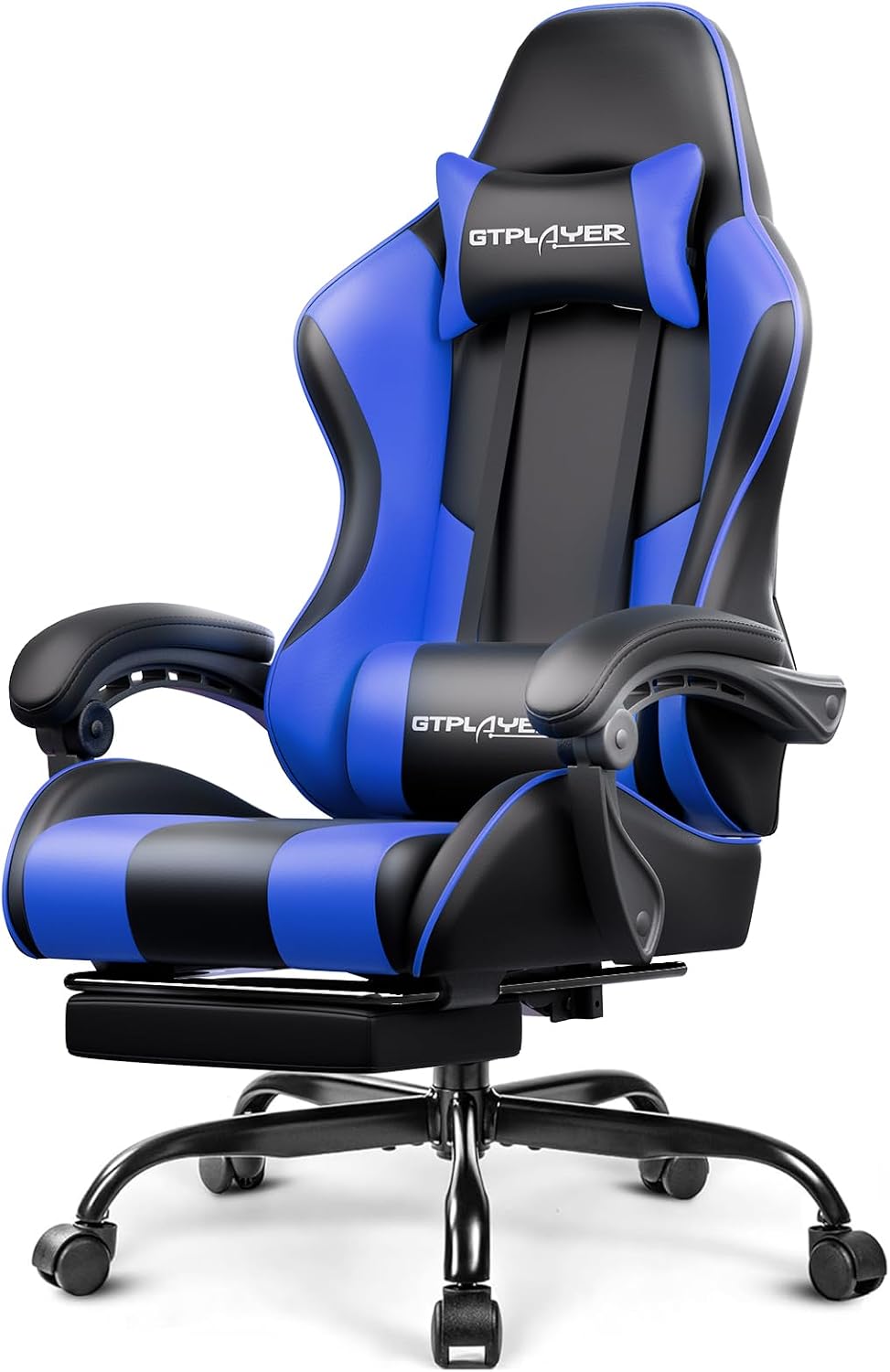 GTPLAYER Gaming Chair, Computer Chair with Footrest and Lumbar Support