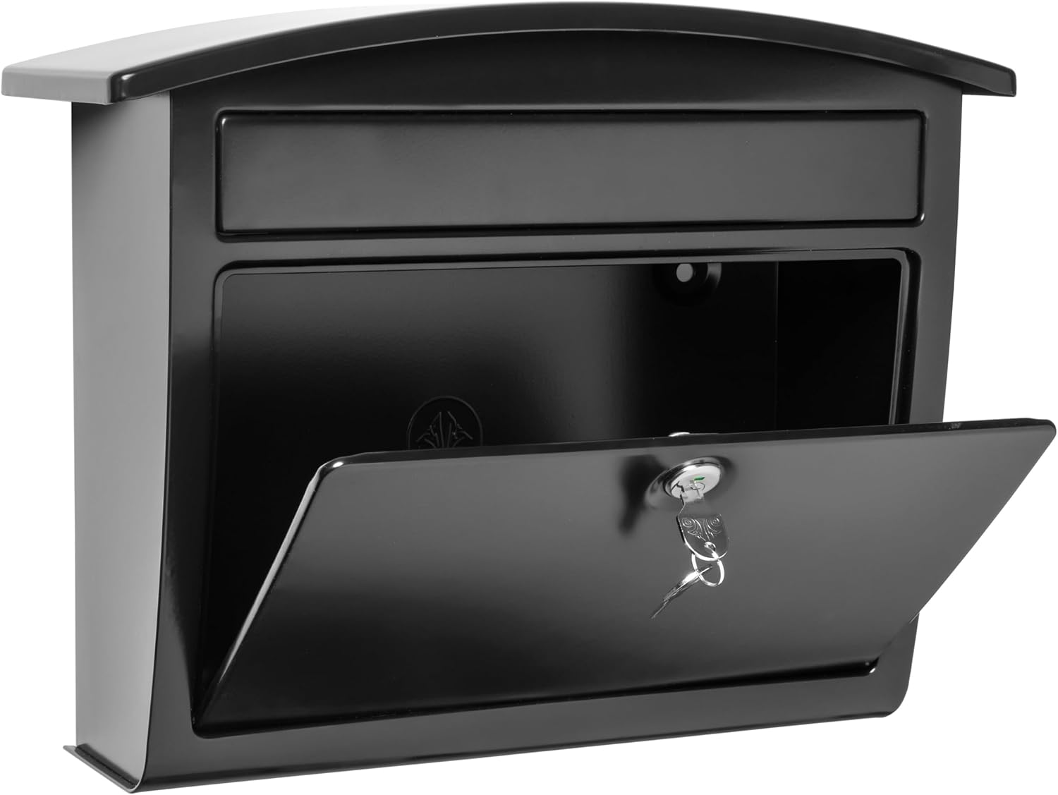 Architectural Mailboxes Dal Rae Galvanized Steel, Locking, Wall Mount Mailbox, 2562B-10, Black, Medium Capacity