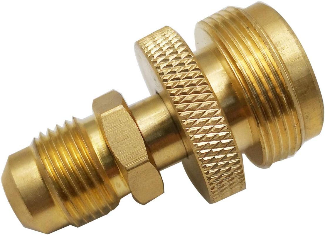 MENSI Portable Camping Grill Stove Parts 1lb Propane Tank Cansiter Regulator Adapter Connection Convert to 3/8" Male Flare