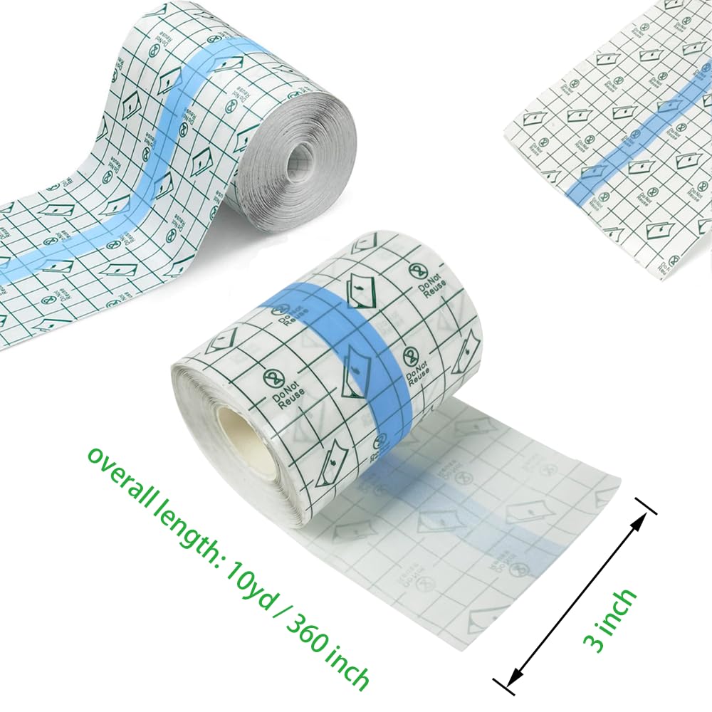 Flatoedu Tattoo Aftercare Bandage Roll 6" x 2 Yard - Waterproof Film