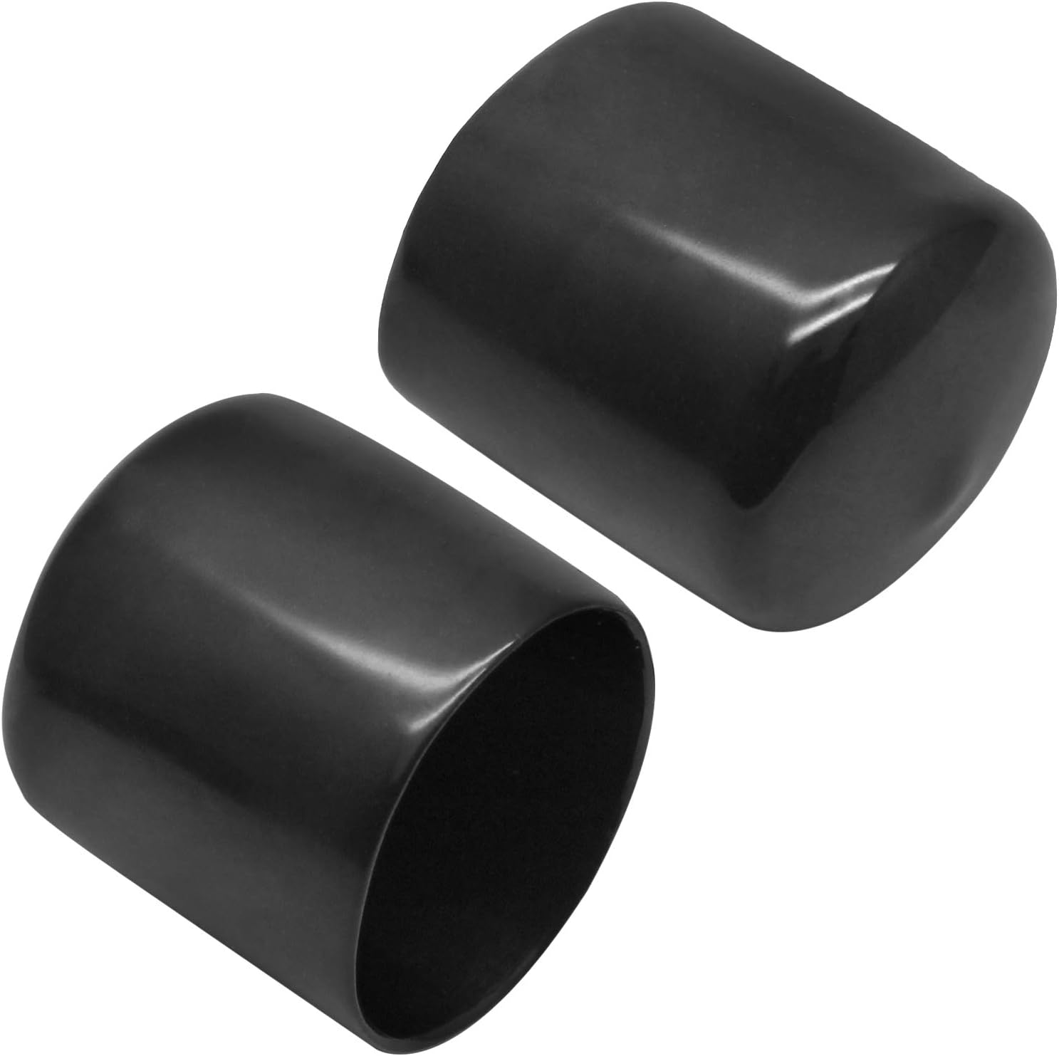 Bonsicoky 12Pcs Round Rubber End Caps 5/8" (16mm) ID, Black
