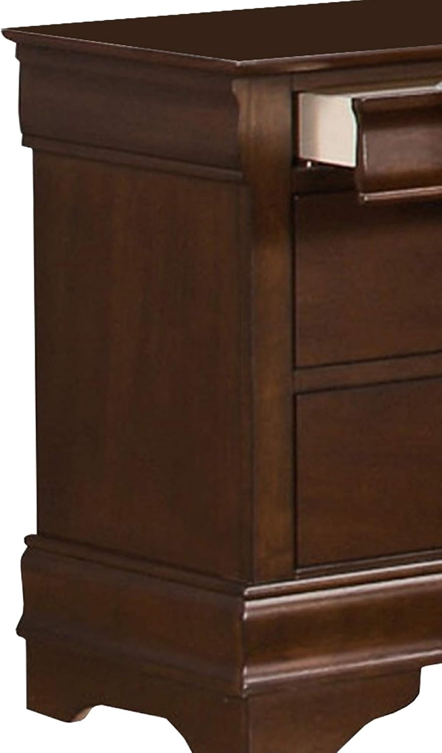 Benjara Benzara Wooden Nightstand with Hidden Drawer, Brown,
