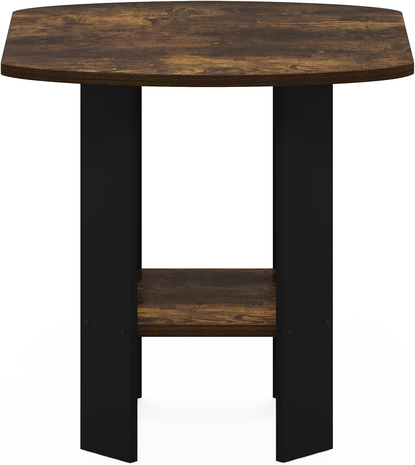 Furinno SIMPLE DESIGN Side Table, 2-Tier Modern End Table with Soft Edges, Open Shelves Night Stand, Bedside Table, for Living Room, Bedroom, French Oak