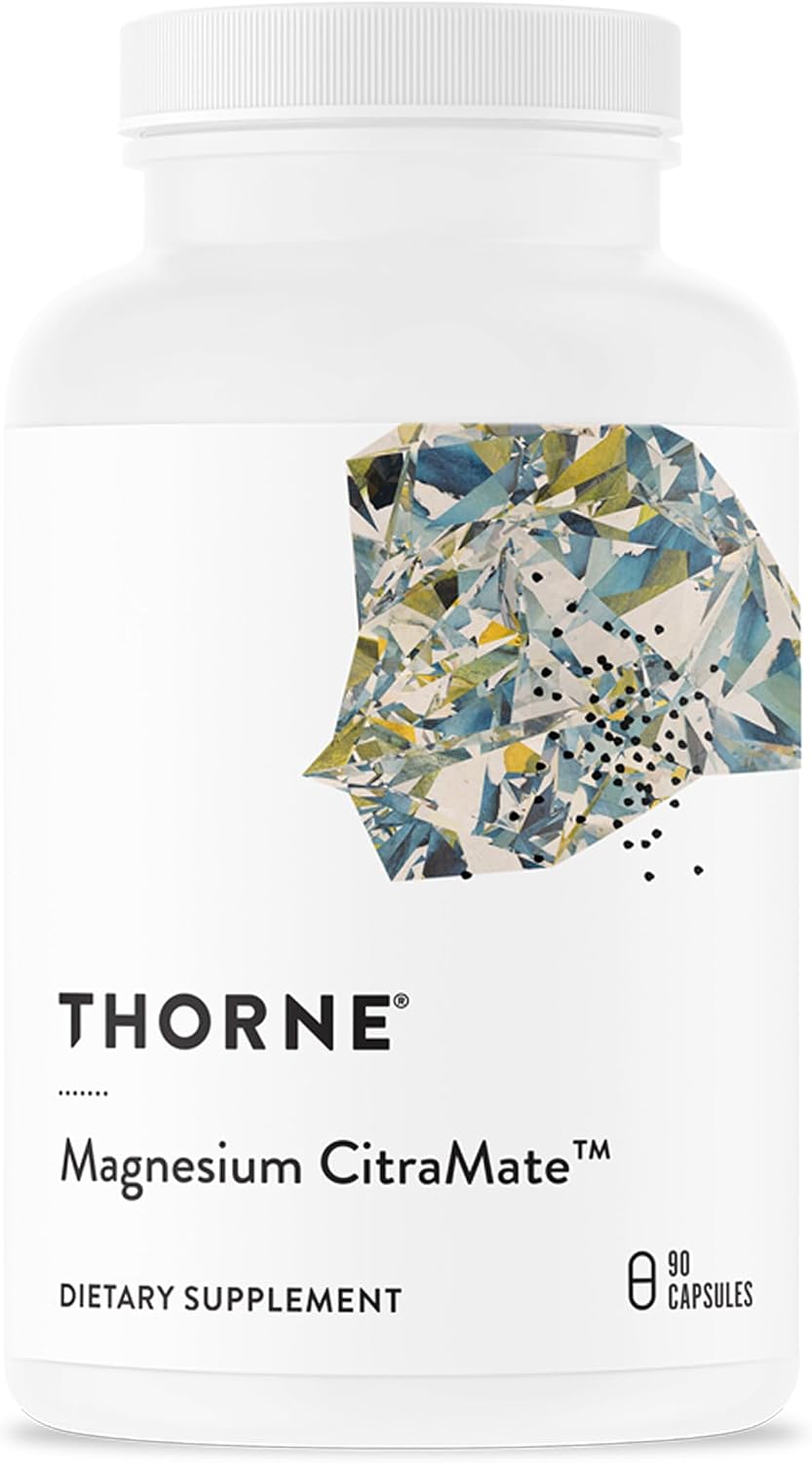 THORNE Magnesium CitraMate, Magnesium Citrate & Malate, 90 Capsules | Supports Heart Health, Skeletal Muscles, Cardiac & Lung Function, Bone Density