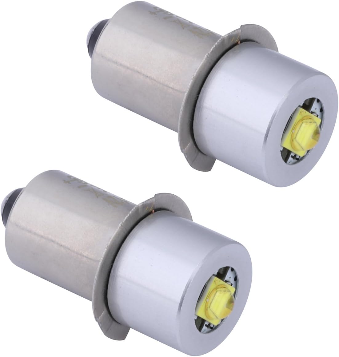 2 Pack P13.5S LED Replacement Bulbs DC 3W 4-12V LED Upgrade Bulb for Maglight Flashlight on 3 4 5 6 Cell Lantern Torch