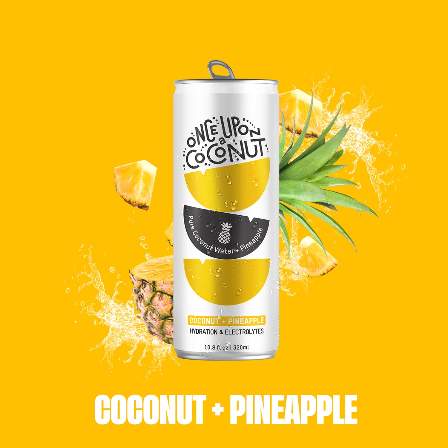 Once Upon a Coconut Premium Coconut Water - Low Calorie All-Natural Drink with Electrolytes - Non-GMO - Gluten-Free - 10.8 Fl Oz (Pack of 12)