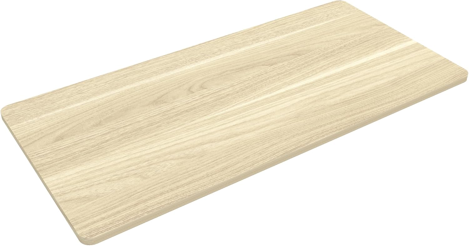 FLEXISPOT Acacia Solid Wood 55"x28" Butcher Block Desktop, Walnut | Acacia Solid Wood, Thick Beveled Edge, For Standing Desk, Office Table, Workbench, DIY Furniture Projects