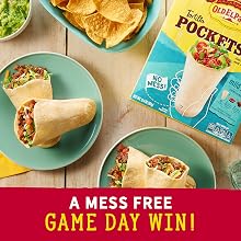 Stuff meats, veggies and more into Tortilla Pockets sealed at the bottom for less spills and mess