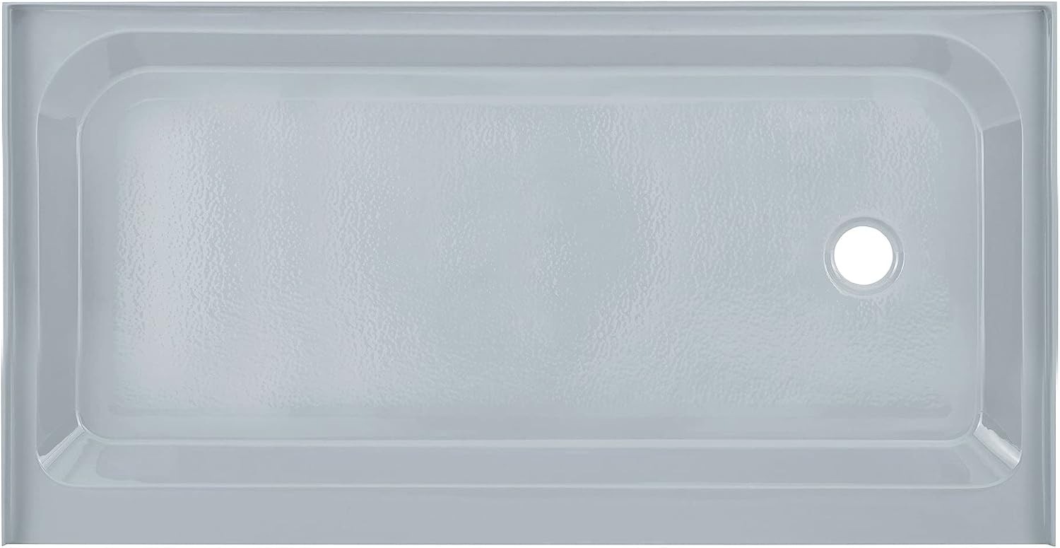 Voltaire 60" x 32" Single-Threshold, Right-Hand Drain, Shower Base in Gray