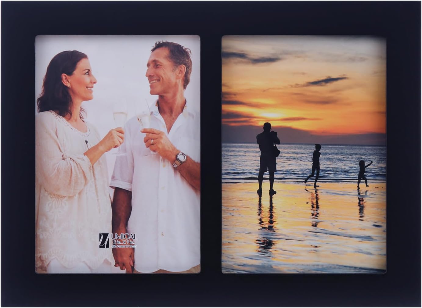 4x6 5-Opening Collage Picture Frame Black Wood