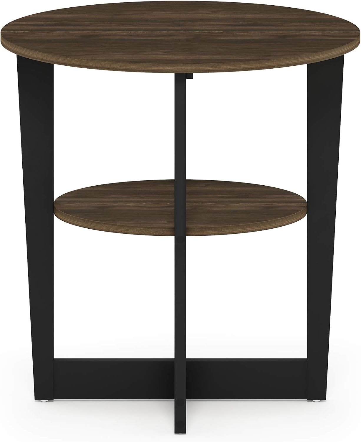 Furinno SIMPLE DESIGN Side Table, 2-Tier Modern End Table with Soft Edges, Open Shelves Night Stand, Bedside Table, for Living Room, Bedroom, French Oak